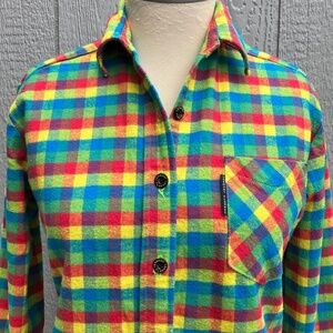 Ladies Vermont Flannel Shirt – Multicoloured Check, Long Sleeve Button-Down